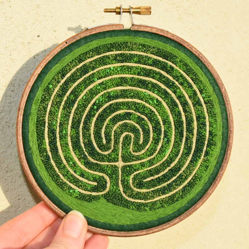 The labyrinth - aerial embroidered maze - Image 2