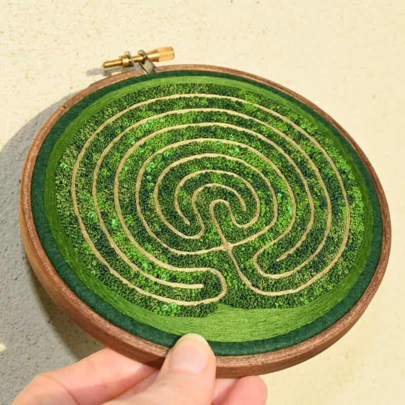 The labyrinth - aerial embroidered maze - Image 3