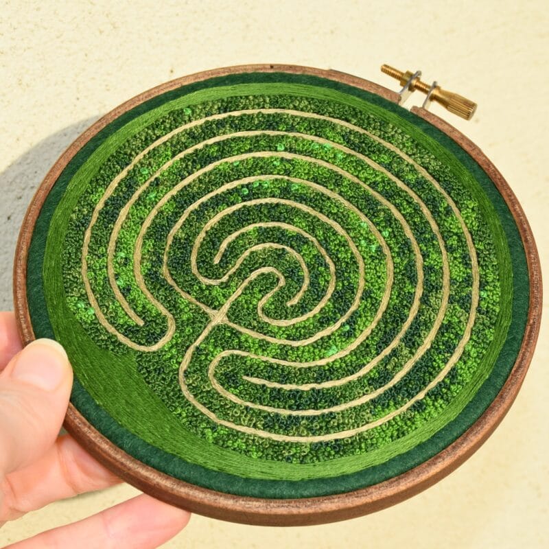 The labyrinth - aerial embroidered maze - Image 4